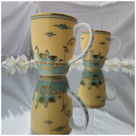 Golden Accents and Fine China: Bringing Luxury to Your Morning Brew