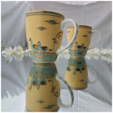 Golden Accents and Fine China: Bringing Luxury to Your Morning Brew