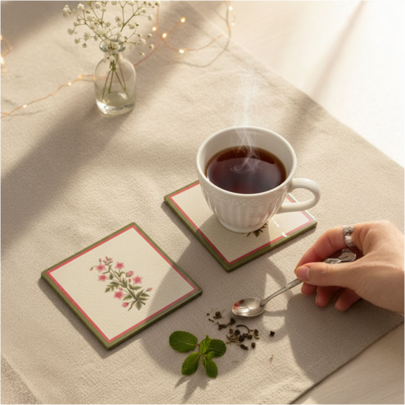 Mughal Art Baagh Butta Coaster (Set of 2)