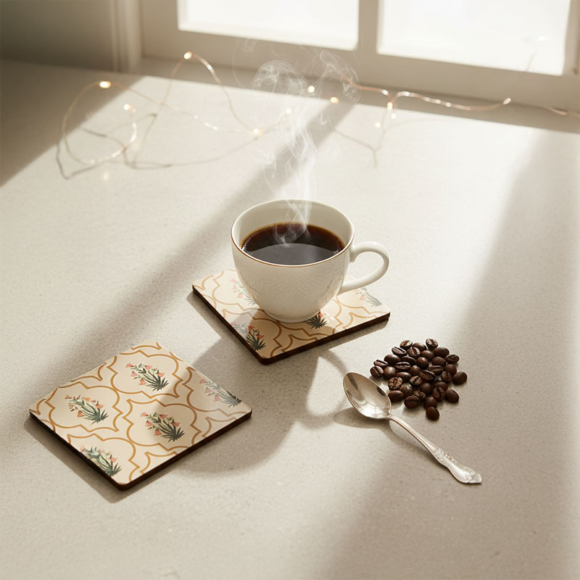 Mughal Art Gulzar Jali Coaster (Set of 2)