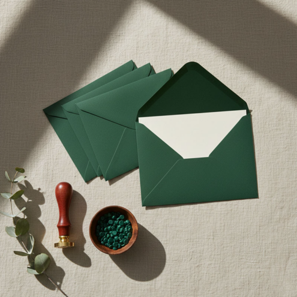 Green Envelopes (Set of 10)