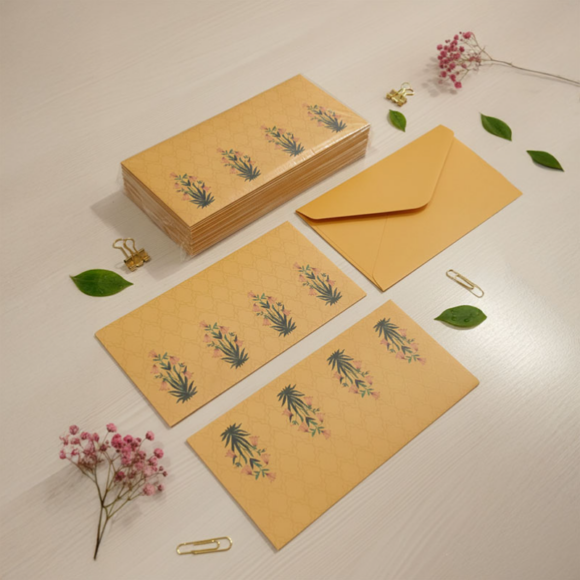 TGS-3769-1764668183.png Mughal Art Gulzar Flower Money Envelopes (Set of 10)